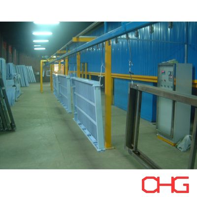 Handmatig elektrostatisch spuitpistool aangepaste poedercoating lijn voor ziekenhuisbedden op metaalsubstraat