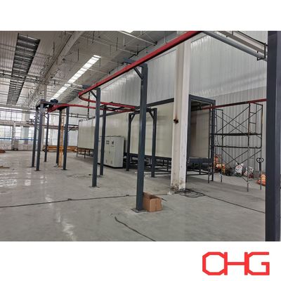 Automatische poedercoatinglijn voor aluminiumprofielhardware met transportsystem