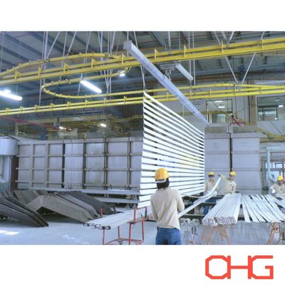 Professionele automatische poedercoatingproductielijn voor aluminiumprofielen