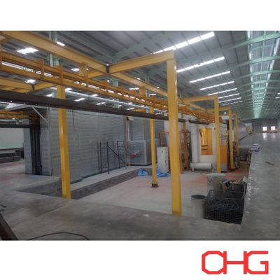 Goede prijs Continu poedercoatingslijn voor aluminiumprofielen met handmatige behandeling en oppervlaktebehandeling van een overhoofdconveyor online