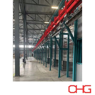 Goede prijs Power and Free Overhead Trolly Conveyor System for Coating Line offers customizable layout online